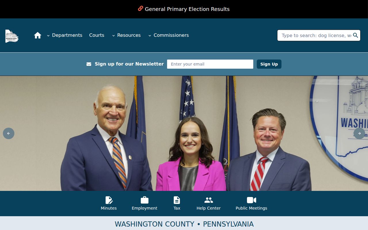 Peters Township residents directory Washington County Elections request information